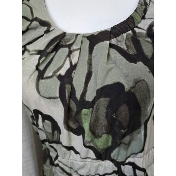 Simply Vera Wang Petite M Maxi Dress Womens‎ Floral Black Grey Green Watercolor - Picture 3 of 9